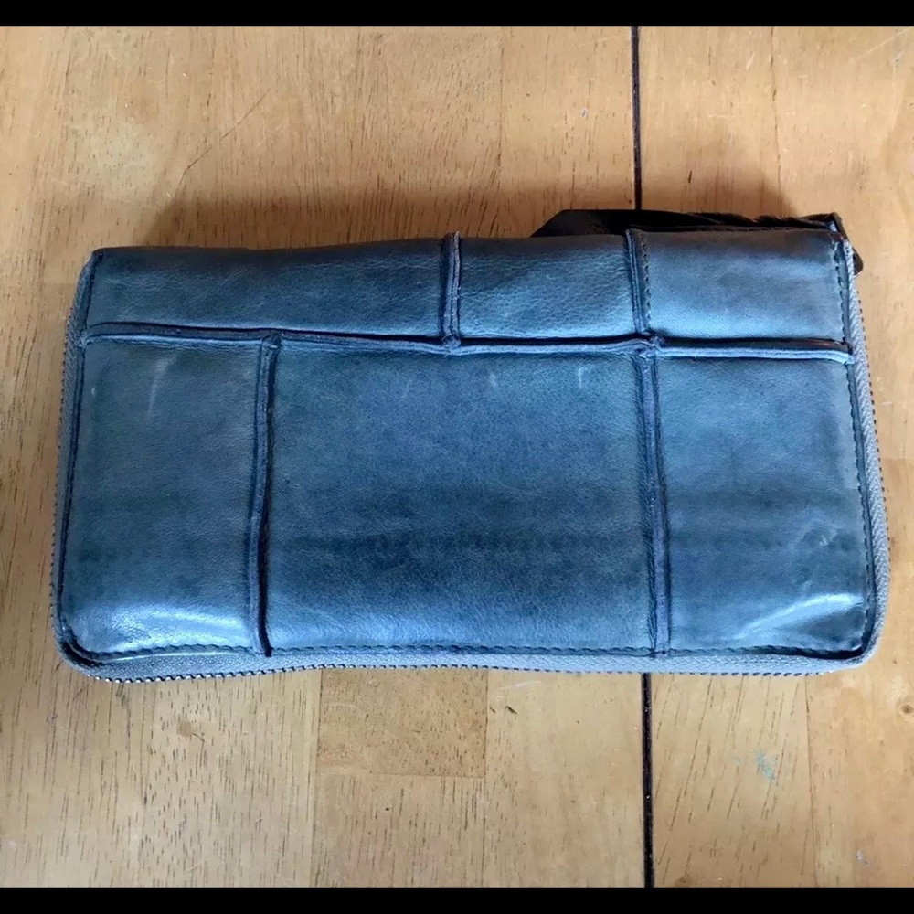 Cut N’ Paste Green leather Wallet